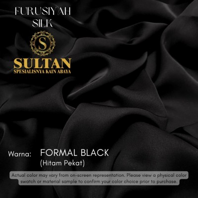 Furusiyah Silk Polos Warna Formal Black